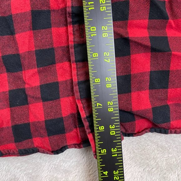 Eddie Bauer Men's Flannel Shirt XLT Red Black Buffalo Plaid Relaxed Fit Long Sle - Picture 3 of 10